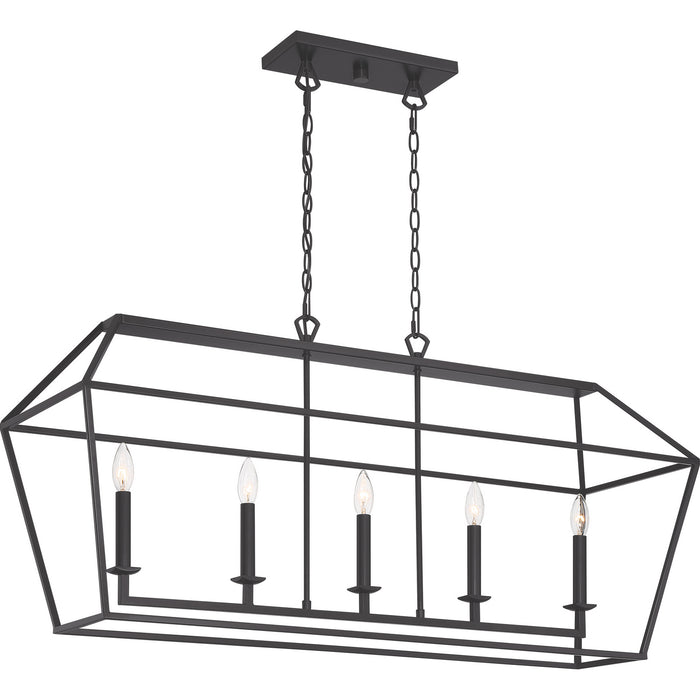 Quoizel AVY542PN Five Light Island Chandelier, Palladian Bronze