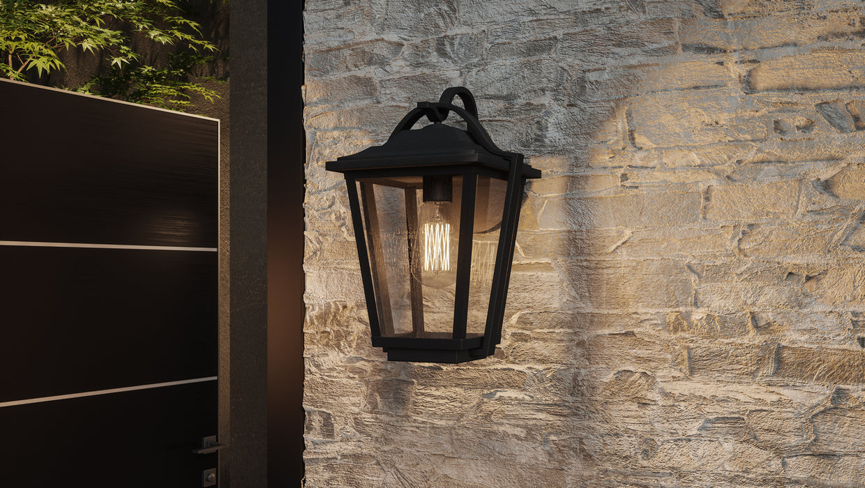 Quoizel DRS8409EK One Light Outdoor Wall Lantern, Earth Black