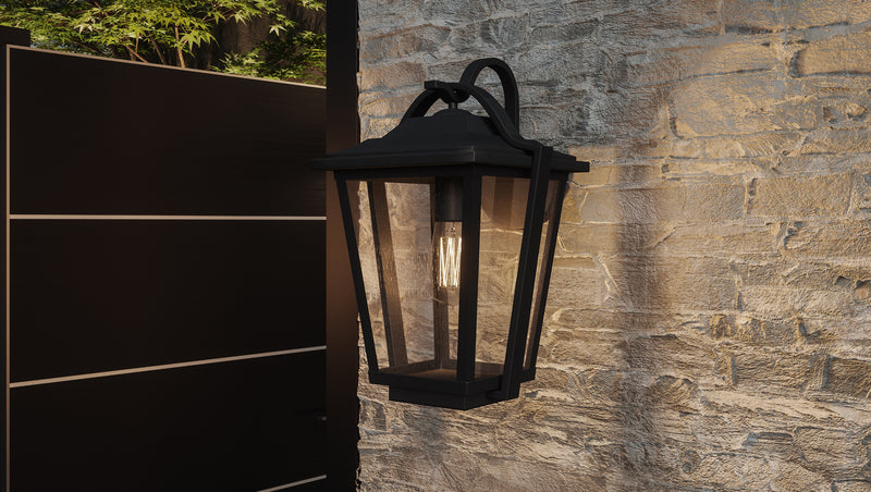 Quoizel DRS8411EK One Light Outdoor Wall Lantern, Earth Black