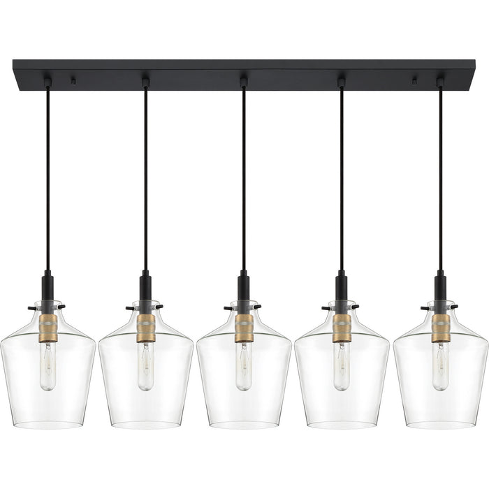 Quoizel JUN544EK Five Light Island Chandelier, Earth Black
