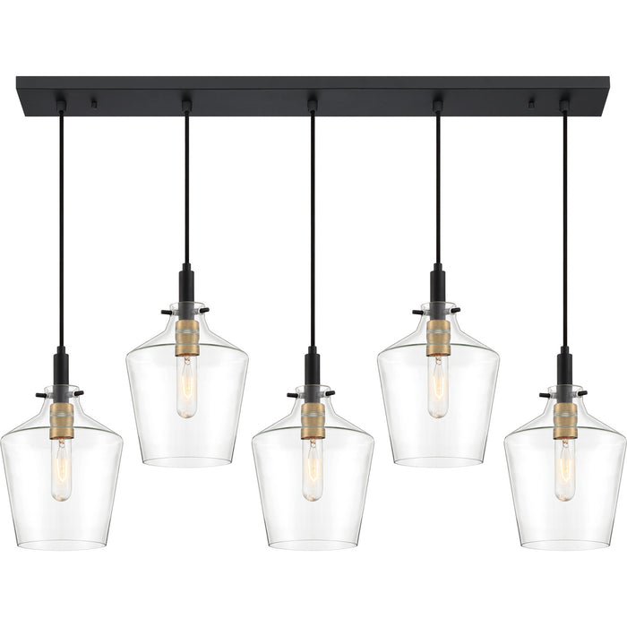 Quoizel JUN544EK Five Light Island Chandelier, Earth Black