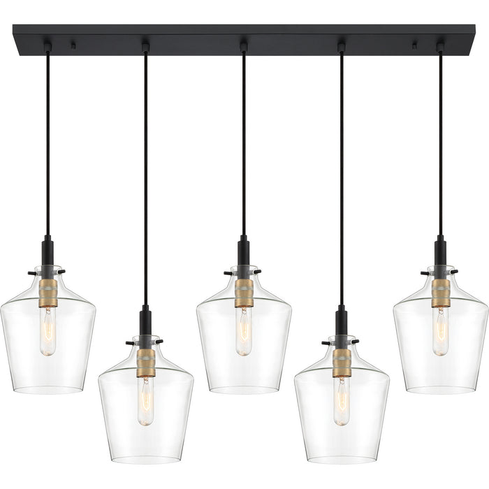 Quoizel JUN544EK Five Light Island Chandelier, Earth Black