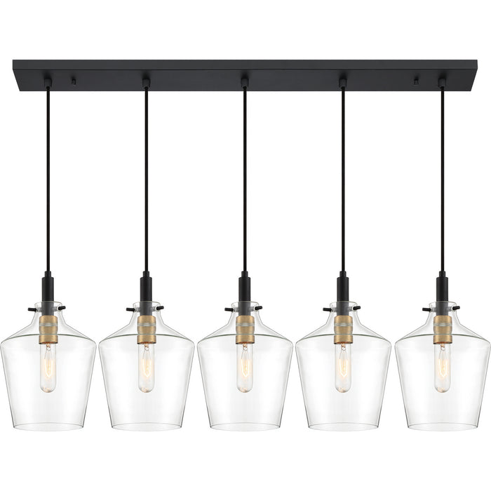 Quoizel JUN544EK Five Light Island Chandelier, Earth Black