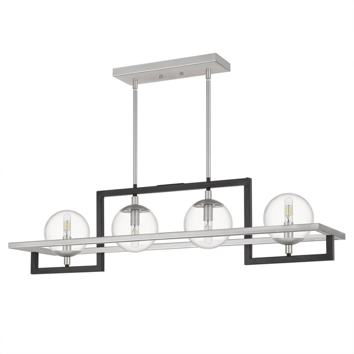 Quoizel KAN440EK Four Light Island Chandelier, Earth Black
