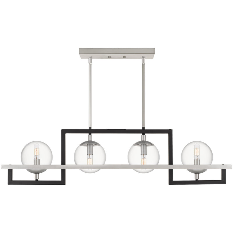 Quoizel KAN440EK Four Light Island Chandelier, Earth Black