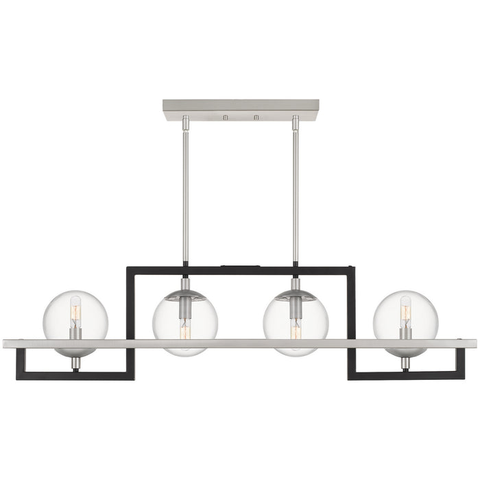 Quoizel KAN440EK Four Light Island Chandelier, Earth Black