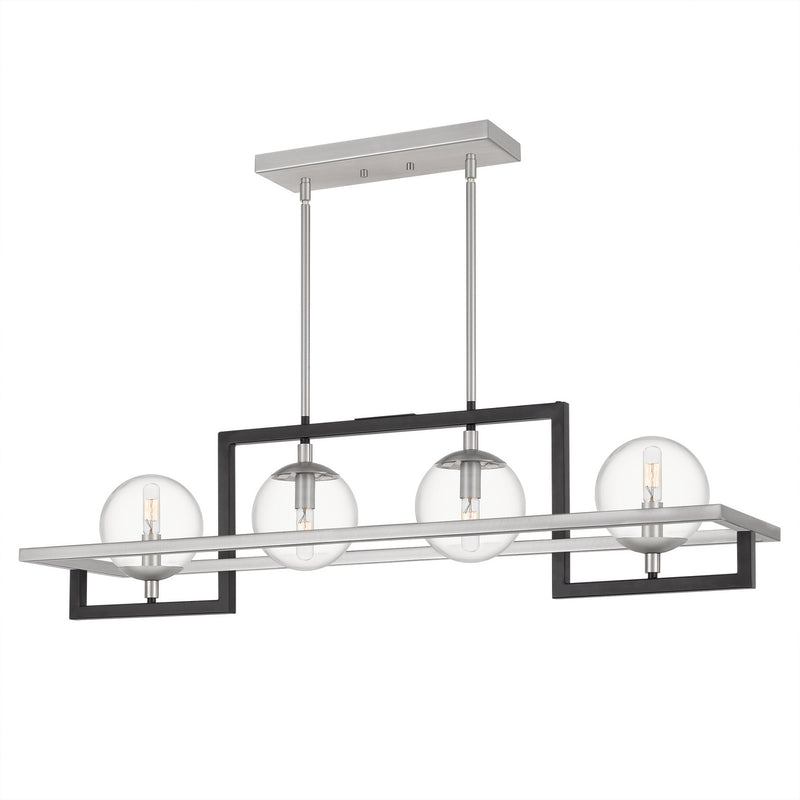 Quoizel KAN440EK Four Light Island Chandelier, Earth Black