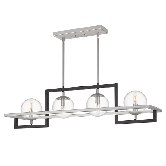 Quoizel KAN440EK Four Light Island Chandelier, Earth Black