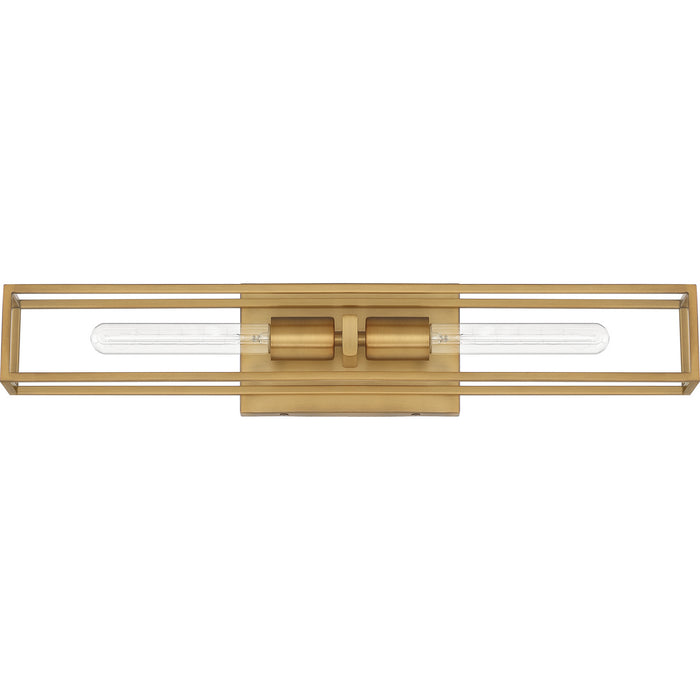 Quoizel LGN8624WS Two Light Bath, Weathered Brass