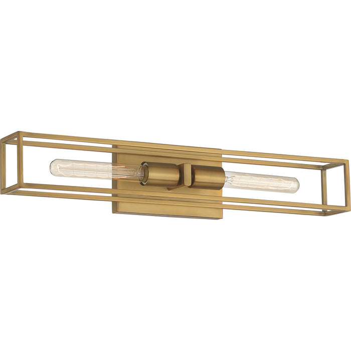 Quoizel LGN8624WS Two Light Bath, Weathered Brass