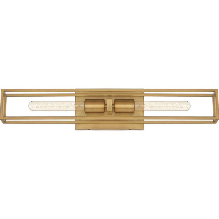 Quoizel LGN8624WS Two Light Bath, Weathered Brass