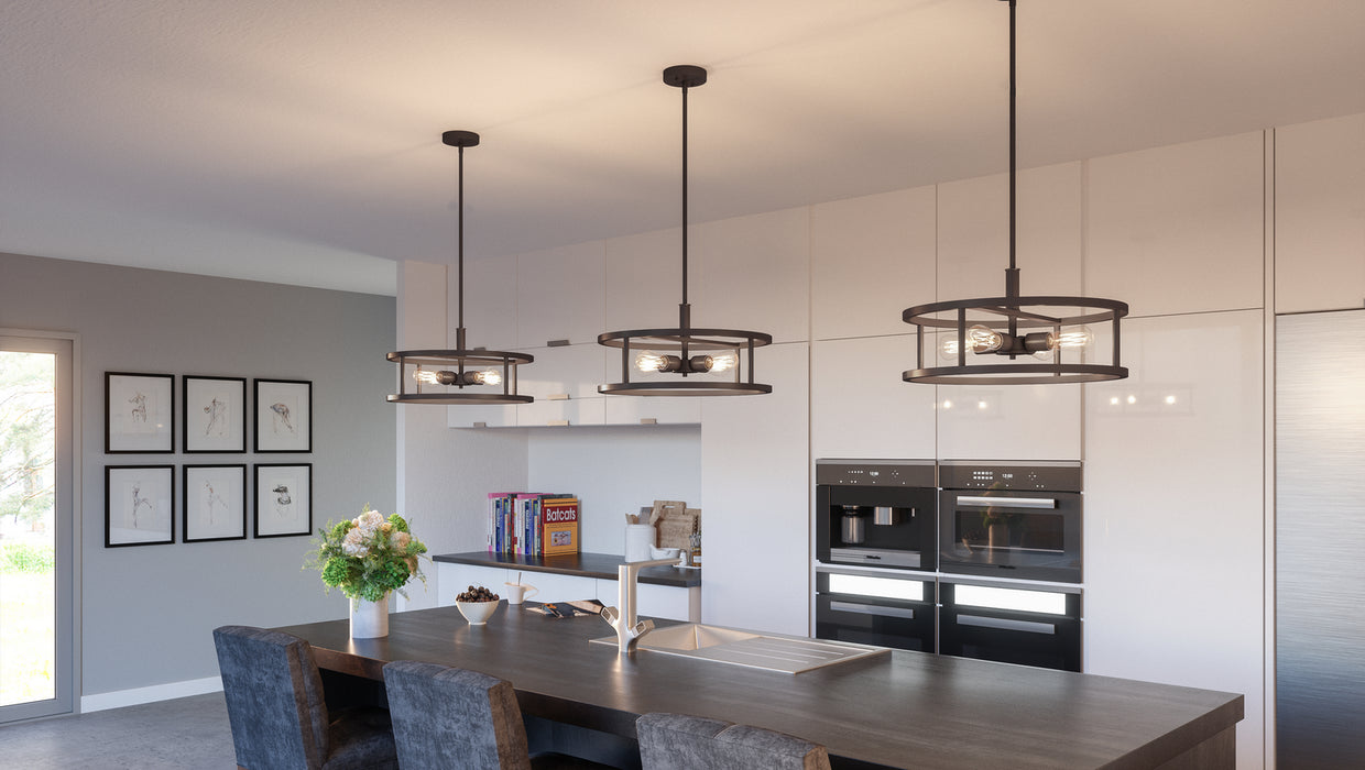 Quoizel NHR2820WT Five Light Pendant, Western Bronze