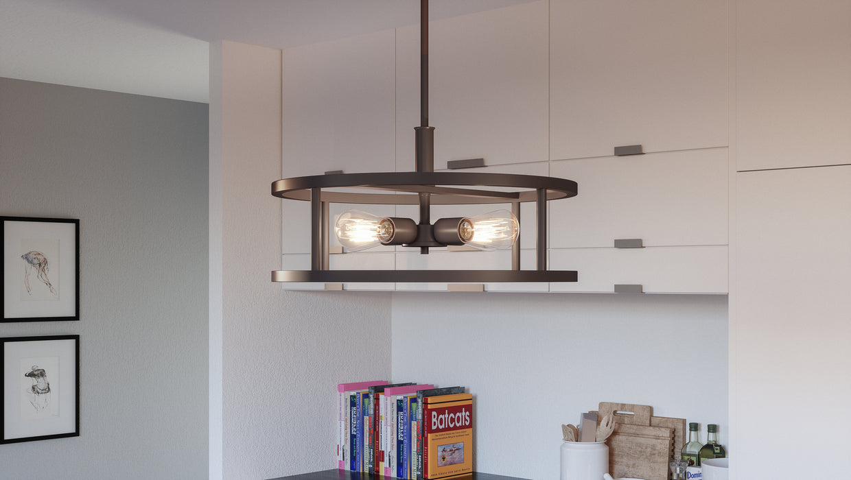 Quoizel NHR2820WT Five Light Pendant, Western Bronze