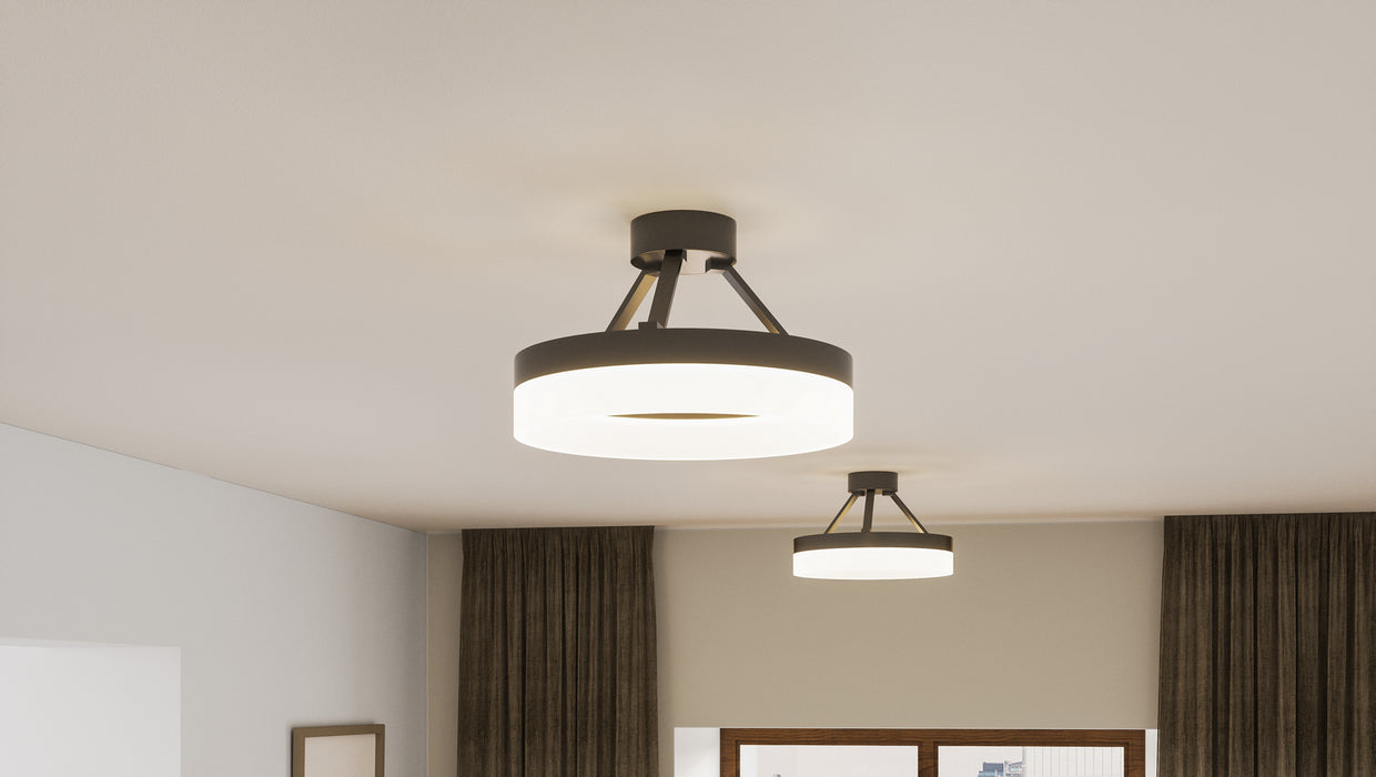 Quoizel PCOH1716OI LED Semi Flush Mount, Oil Rubbed Bronze