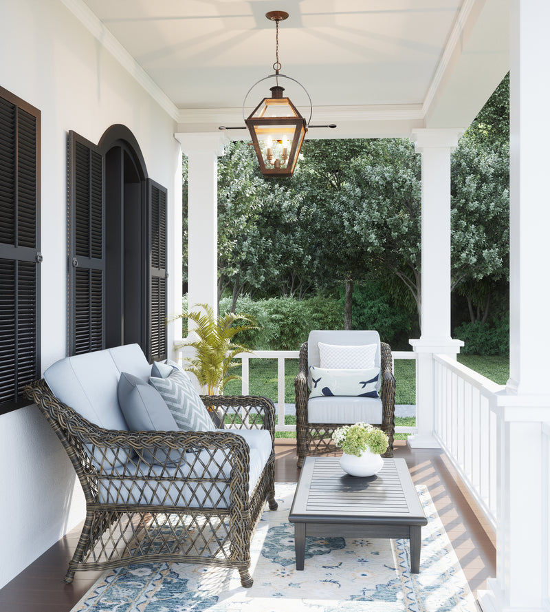 Quoizel RO1911IZ Two Light Outdoor Hanging Lantern, Industrial Bronze