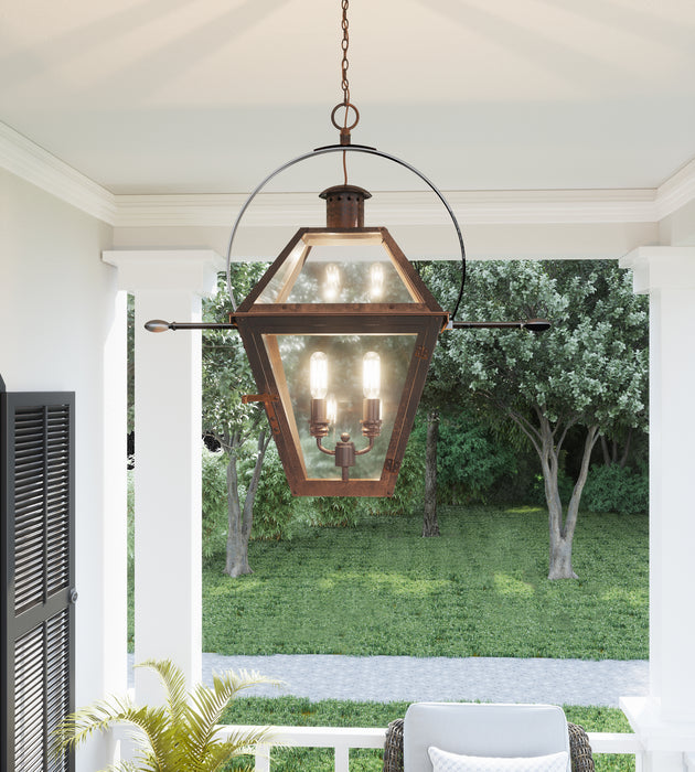 Quoizel RO1911IZ Two Light Outdoor Hanging Lantern, Industrial Bronze