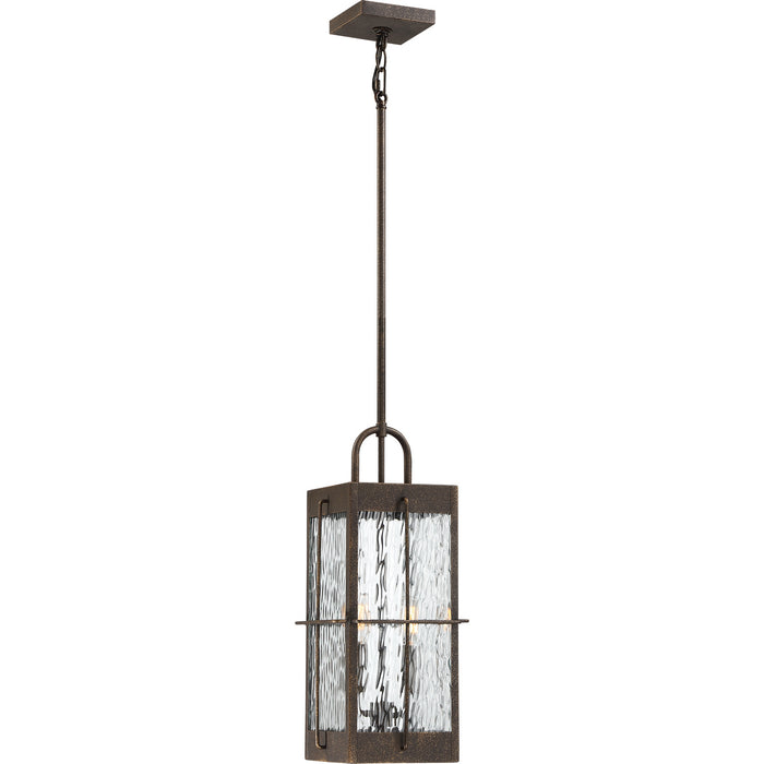 Quoizel WAR1908GZ Two Light Outdoor Hanging Lantern, Gilded Bronze