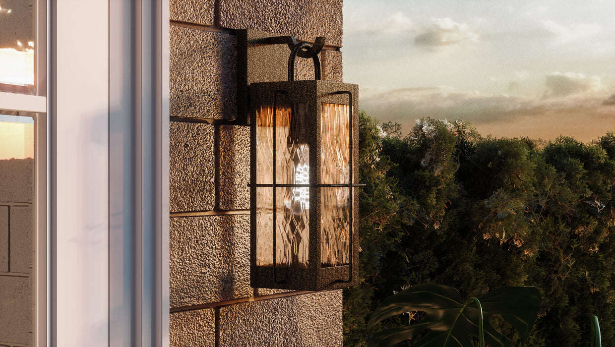 Quoizel WAR8406GZ One Light Outdoor Wall Lantern, Gilded Bronze