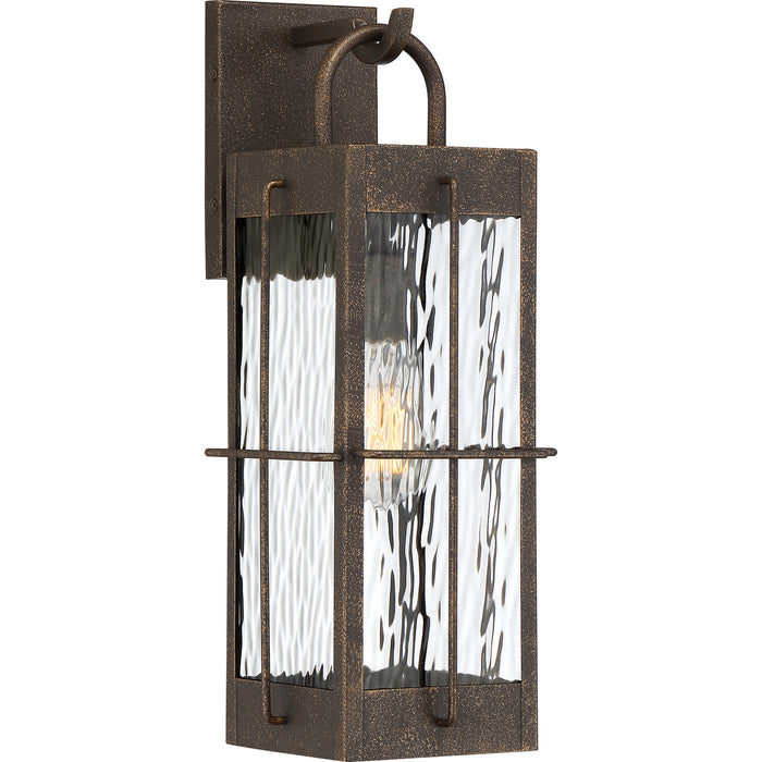 Quoizel WAR8407GZ One Light Outdoor Wall Lantern, Gilded Bronze