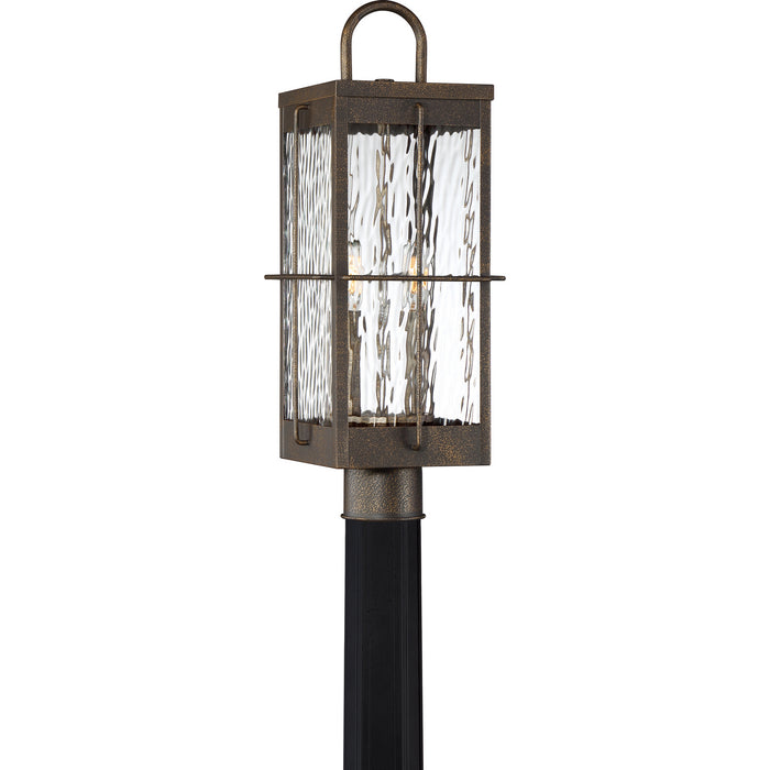 Quoizel WAR9008GZ Two Light Outdoor Post Mount, Gilded Bronze