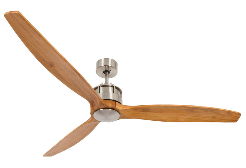 Beacon Lighting 210506010 60``Ceiling Fan, Brushed Chrome and Teak