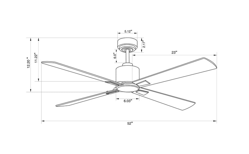 Beacon Lighting 210520010 52``Ceiling Fan, Brushed Chrome and Silver