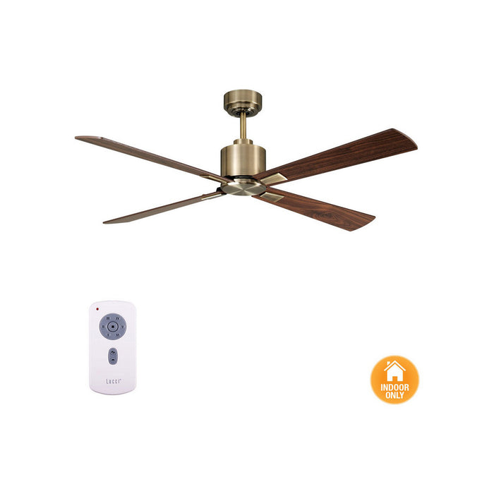 Beacon Lighting 210522010 52``Ceiling Fan, Antique Brass and Walnut