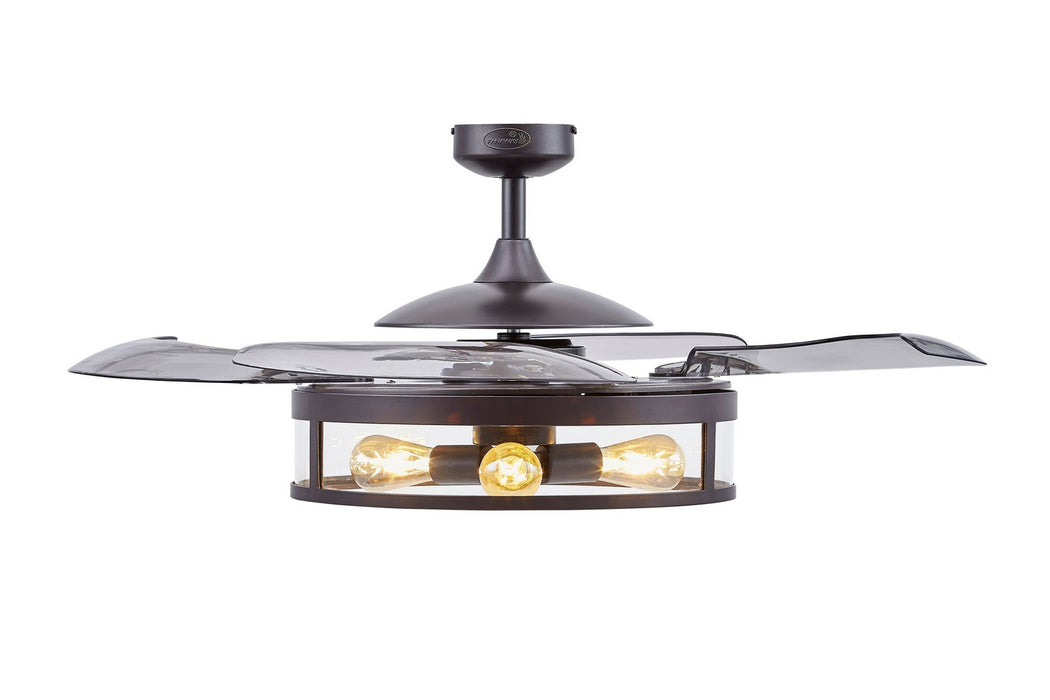 Beacon Lighting 212927010 48``Ceiling Fan, Antique Black and Smoke