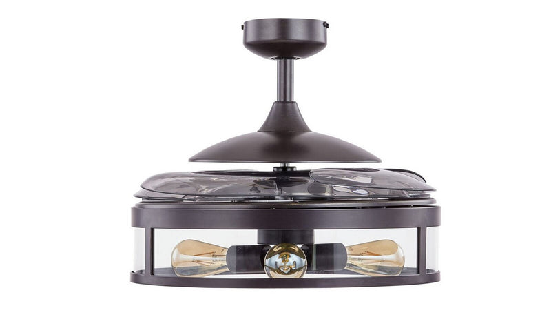 Beacon Lighting 212927010 48``Ceiling Fan, Antique Black and Smoke
