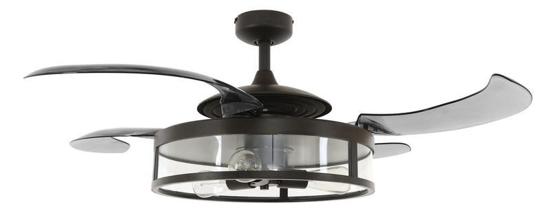 Beacon Lighting 212927010 48``Ceiling Fan, Antique Black and Smoke