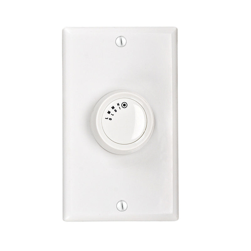 Craftmade CM-4SDH-5 4 Speed Rotary Dial Fan Control, White