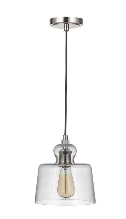 Craftmade P834PLN1-C One Light Mini Pendant, Polished Nickel