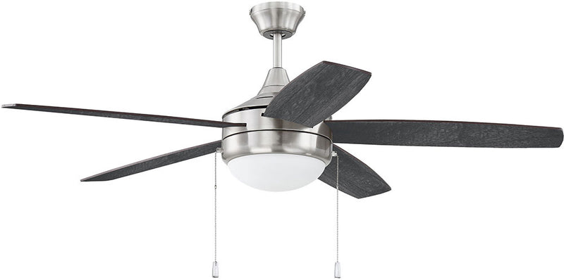 Craftmade PHA52BNK5-BNGW 52"Ceiling Fan, Brushed Polished Nickel