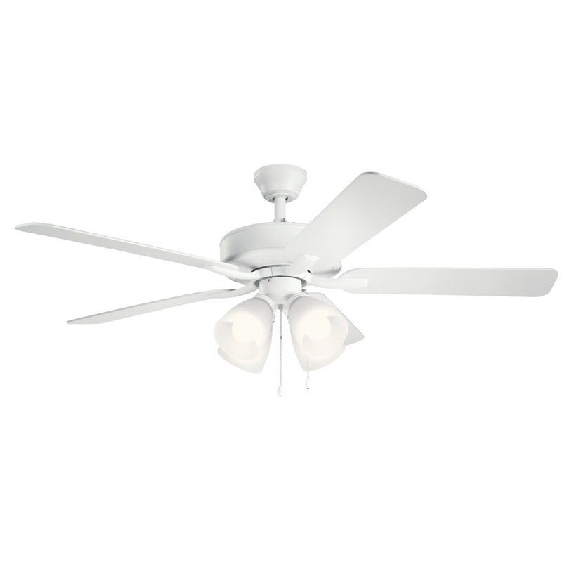 Kichler 330016MWH 52" Ceiling Fan, Matte White