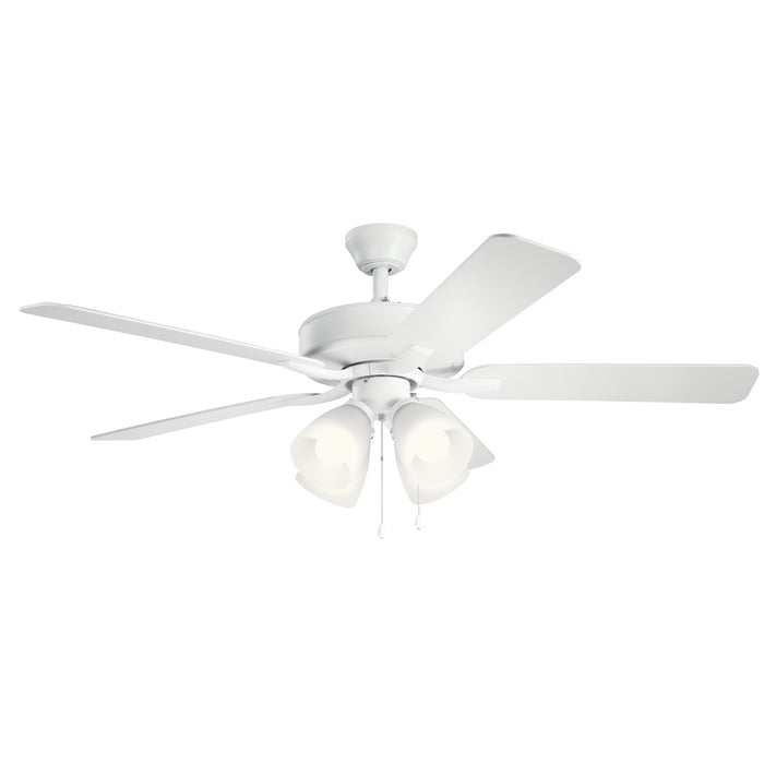 Kichler 330016MWH 52" Ceiling Fan, Matte White