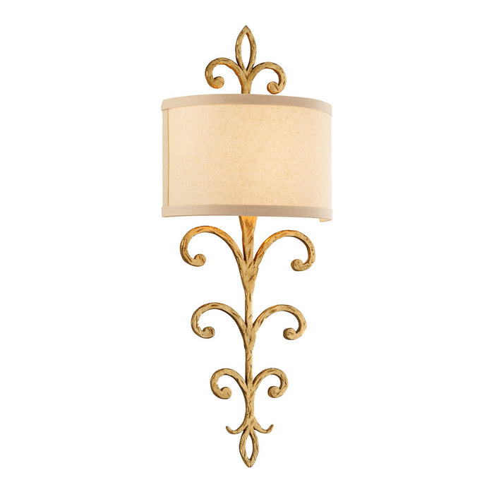 Troy Lighting B7182 Two Light Wall Sconce, Crawford Gold