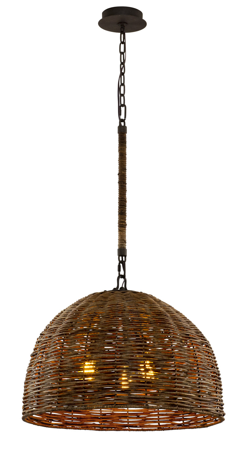 Troy Lighting F6903-TBZ Three Light Chandelier, Tidepool Bronze