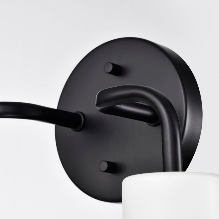Nuvo Lighting 60-6785 Two Light Vanity, Matte Black / Matte White
