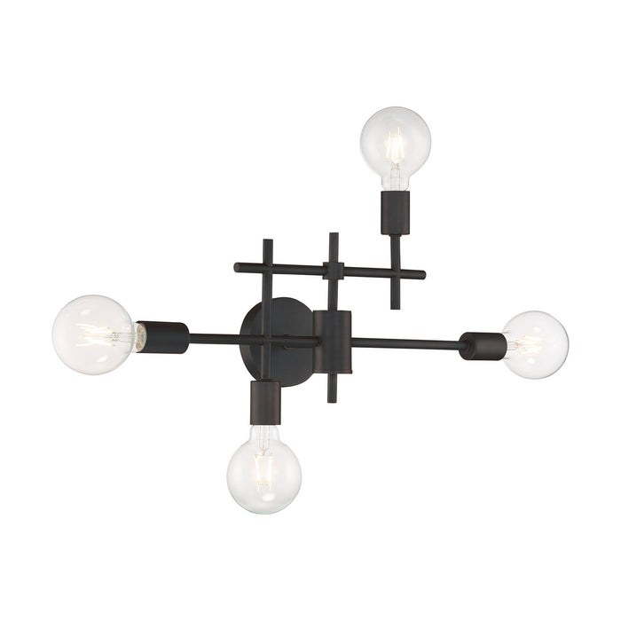 Nuvo Lighting 60-6861 Four Light Vanity, Black