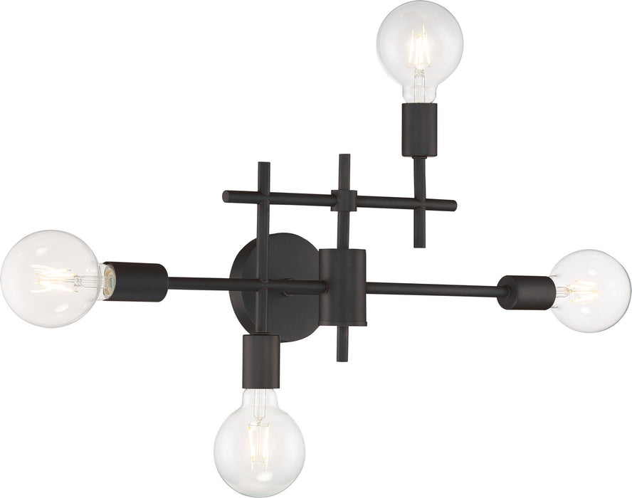 Nuvo Lighting 60-6861 Four Light Vanity, Black