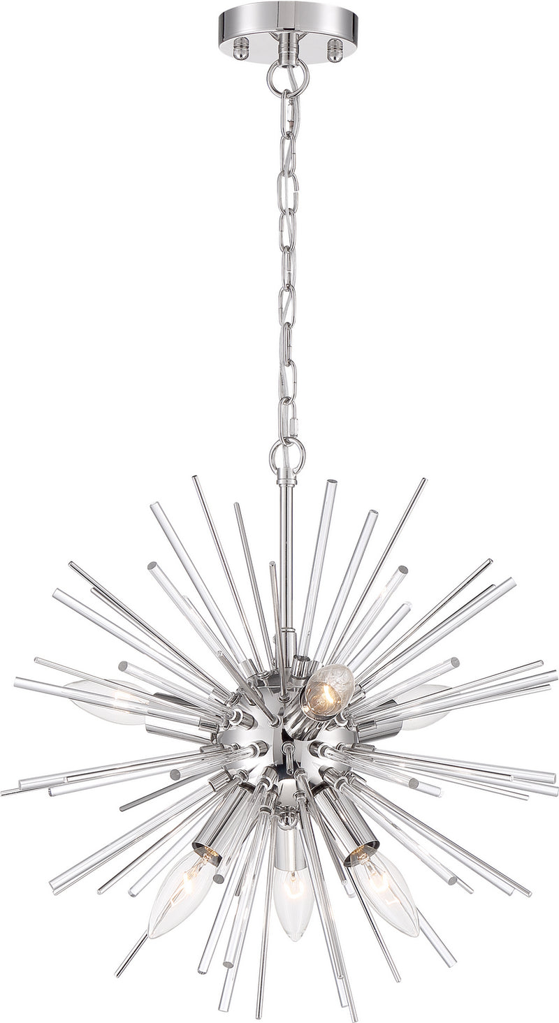 Nuvo Lighting 60-6993 Eight Light Chandelier, Polished Nickel