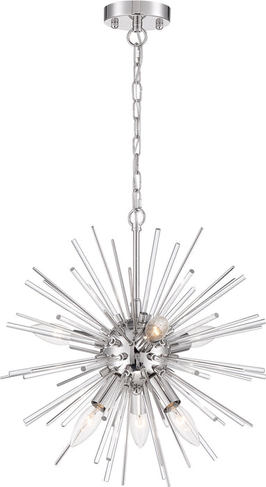 Nuvo Lighting 60-6993 Eight Light Chandelier, Polished Nickel