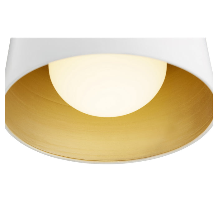 Quorum 3003-11-8 One Light Ceiling Mount, Studio White