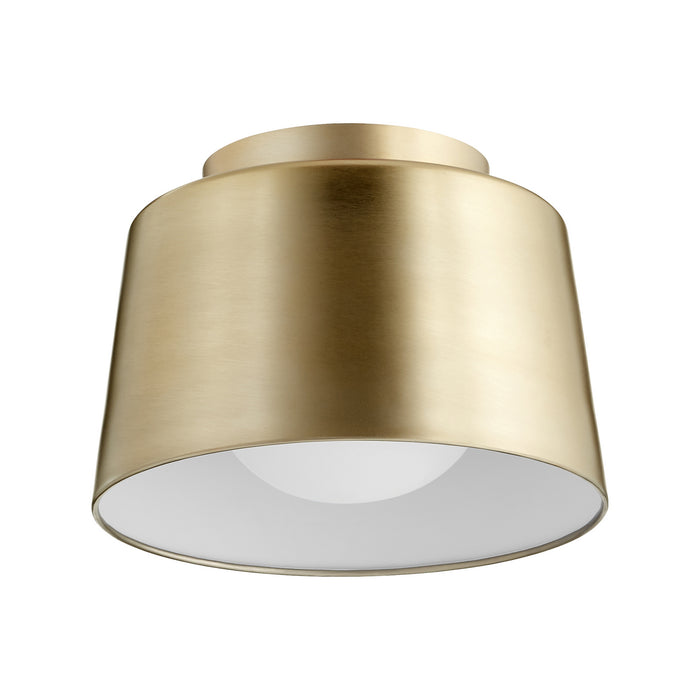 Quorum 3003-11-80 One Light Ceiling Mount, Aged Brass