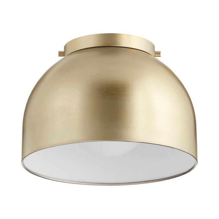 Quorum 3004-11-80 One Light Ceiling Mount, Aged Brass