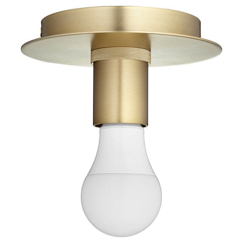 Quorum 322-80 One Light Ceiling Mount, Aged Brass