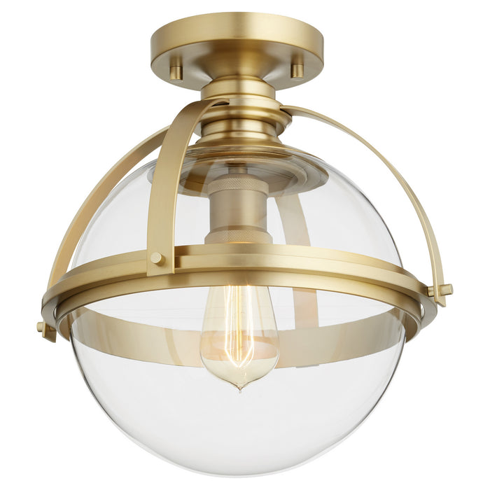 Quorum 38-13-80 One Light Ceiling Mount, Aged Brass