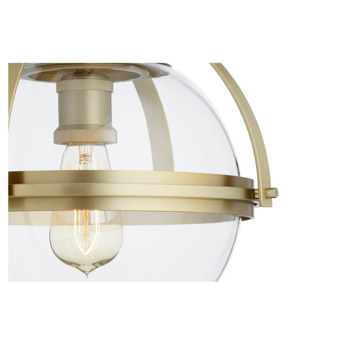 Quorum 38-13-80 One Light Ceiling Mount, Aged Brass
