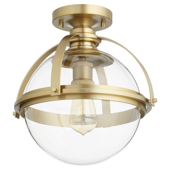 Quorum 38-13-80 One Light Ceiling Mount, Aged Brass