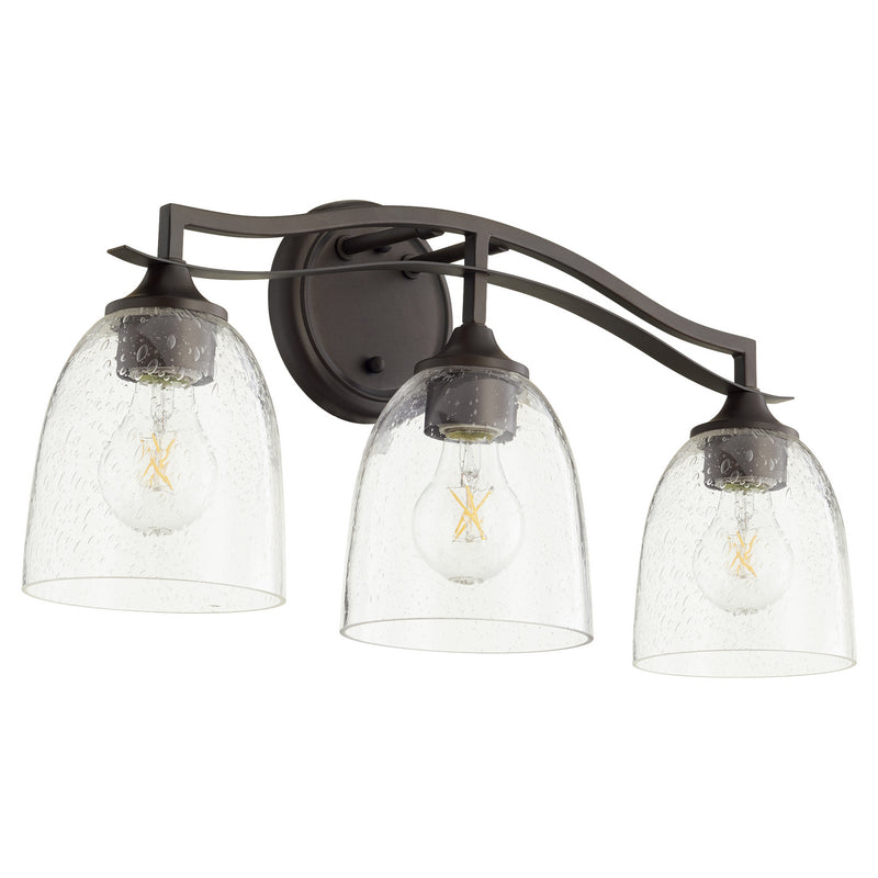Quorum 5027-3-286 Three Light Vanity, Oiled Bronze